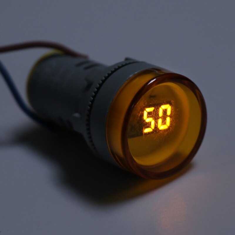 22mm Hertz AC Frequency Meter LED Digital Display Indicator Signal Lamp Lights