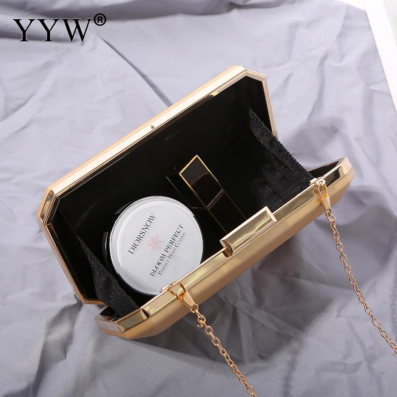 Vrouwen Handtas Avondtassen Voor Party Vrouwen Keten Schoudertas Dames Mode Gold Clutch Box Zak Vrouwen Messenger Purse