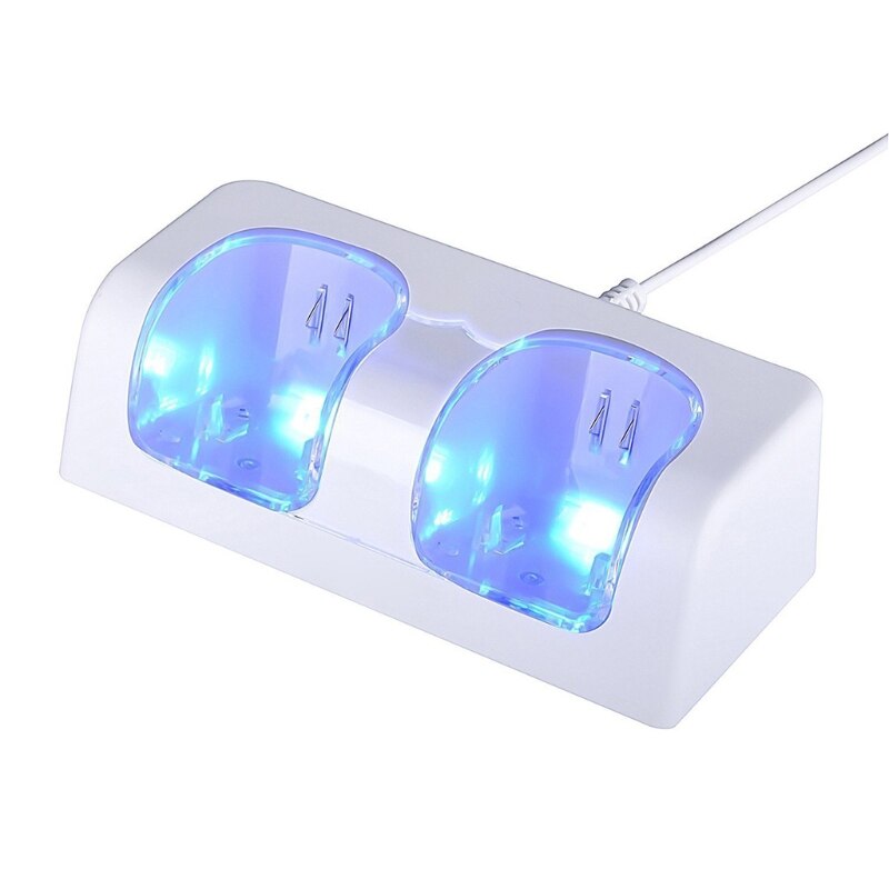 2 Poorten Laadstation Houder Voor Wii, controller Dock Station Charger Met 2X2800Mah Oplaadbare Batterij &amp; Usb Kabel