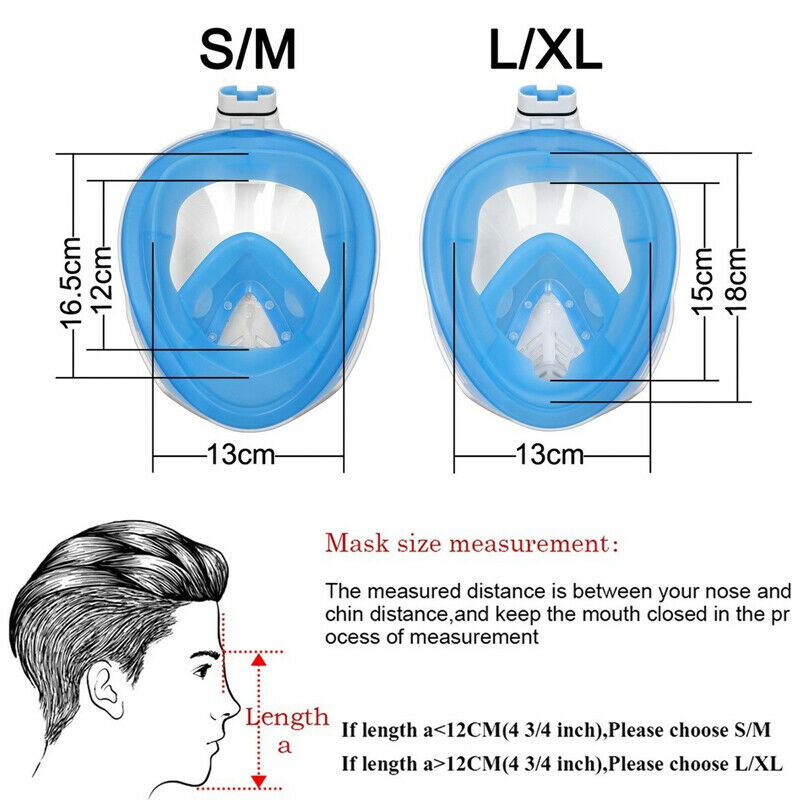 Men Scuba Diving Mask Full Face Snorkeling Mask Underwater Anti Fog Snorkeling Diving Mask For Swimming Spearfishing Dive