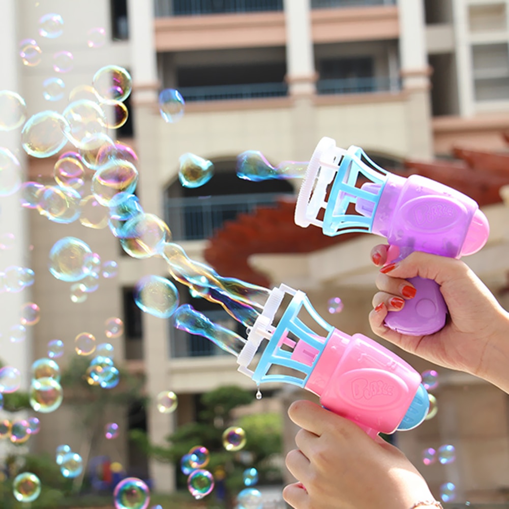 Cartoon Electric Fan Bubble Blowing Toys Auto Summer Outdoor Children Toy Automatic Soap Maker Machine Bubble Machine