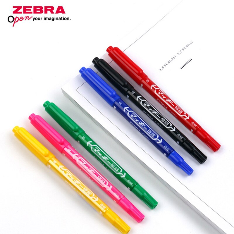 12 pièces Zèbre Huileuse Petite bicéphale Marqueur Stylo MO-120-MC à séchage Rapide Stylo N'est Pas de Décoloration, et Non toxique
