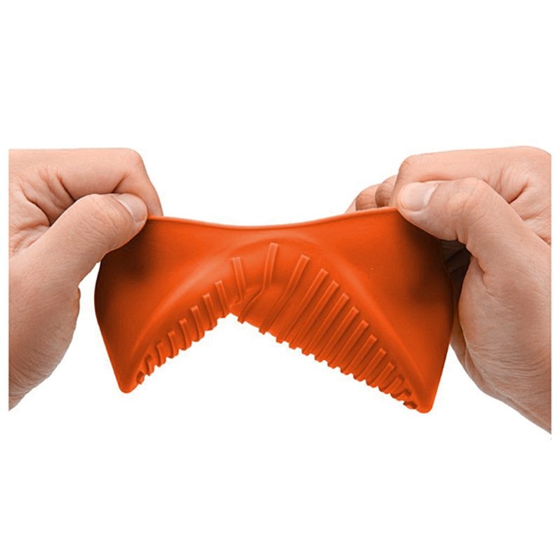 2x ovenwanten mini siliconen hittebestendige anti-verbrandingshandschoenen voor koken knijpgrepen, pannenlap en pannenlappen oranje