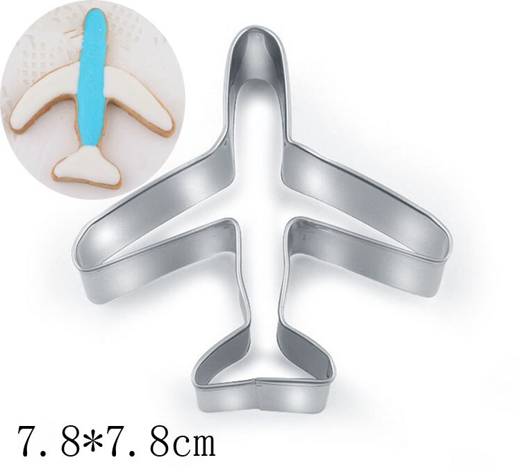 Transport bateau voiture avion acier inoxydable emporte-pièce enfants parti Biscuit moule fondant gâteau pâtisserie décor pâtisserie outil: aircraft