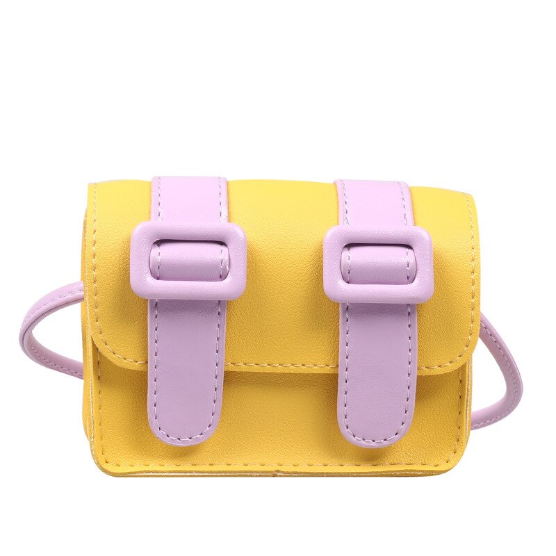 Cute Kids Mini Bag Kawaii Little Girl Small Coin Wallet Pouch Bag Toddler Party Purse Baby Messenger Bag: Yellow