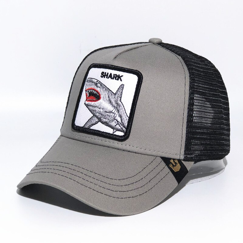 Gooding Animale di Alta Qualità di Squalo Cappello Ricamato Truck Driver Popolare di Marca Berretto Da Baseball Casquette: shark