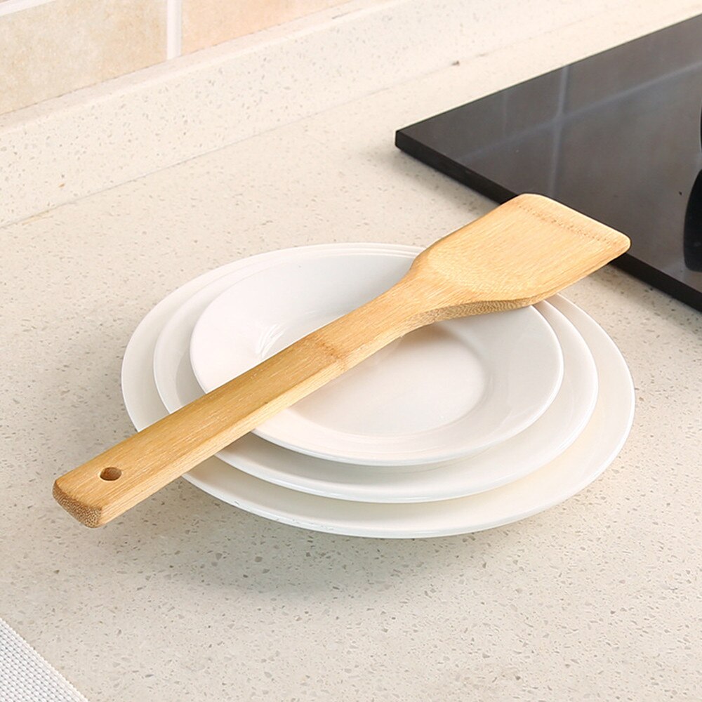 Bamboo Utensil Kitchen Wooden Cooking Tools Spoon Spatula FDH