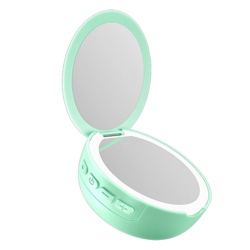 Espejo de maquillaje con altavoz inalámbrico, multifuncional, , Bluetooth, con luz LED de relleno, portátil, para viaje al aire libre, belleza, maquillaje, F1FF