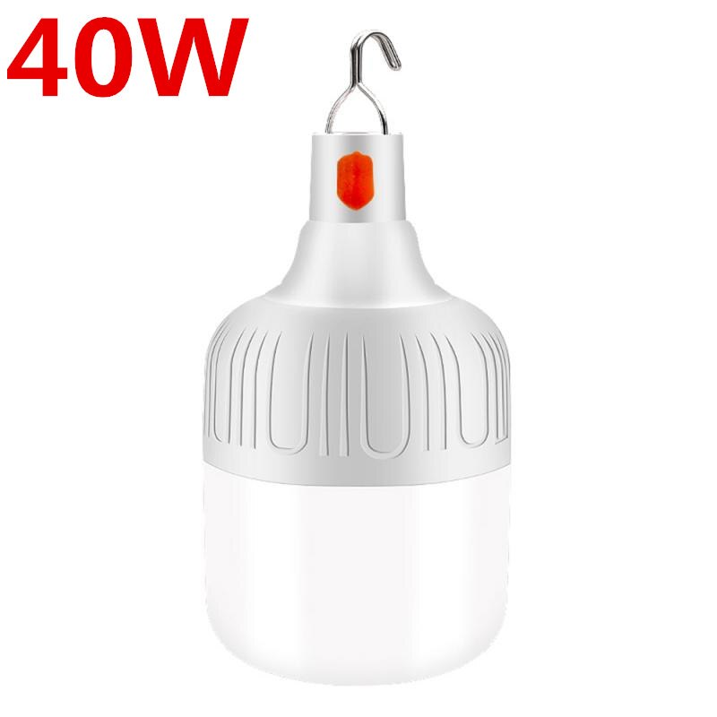 Portable Led Light Charging LED Super Bright Camping Light Mobile Night Market Lights Outdoor Lighting Emergency Light Bulb Lamp: 40W