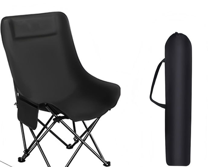 Chaise pliante d'extérieur, pique-nique Camping, Portable, à dossier haut, lune, réglage à dossier haut, plage: Vin rouge