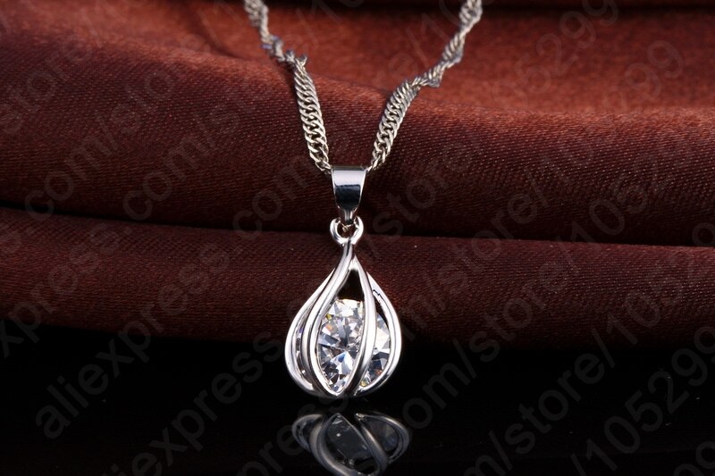 925 Sterling Silver Jewelry For Women Cute Round Shape Jewelry Set Pendant Necklace Hoop Earring Big