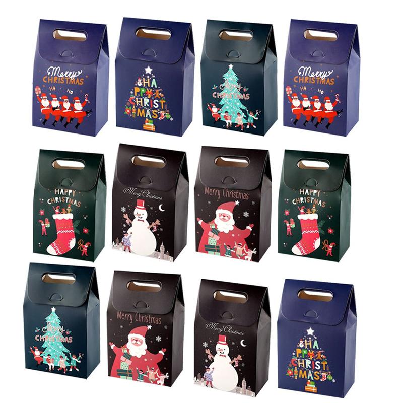 12 stuks kerstzakjes snoepverpakkingen opbergzakken zakjes willekeurige stijl: Default Title