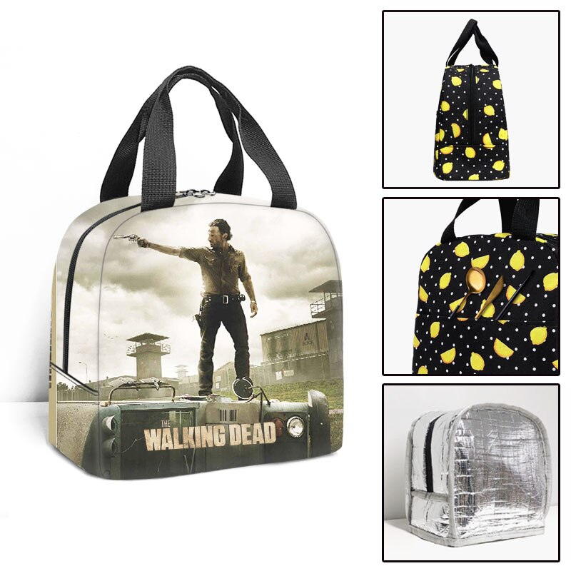The Walking Dead przenośna torba chłodząca do drugiego śniadania dzieci Student izolacja termiczna torba na żywność podróż pojemnik na Lunch na piknik dla mężczyzn: 006