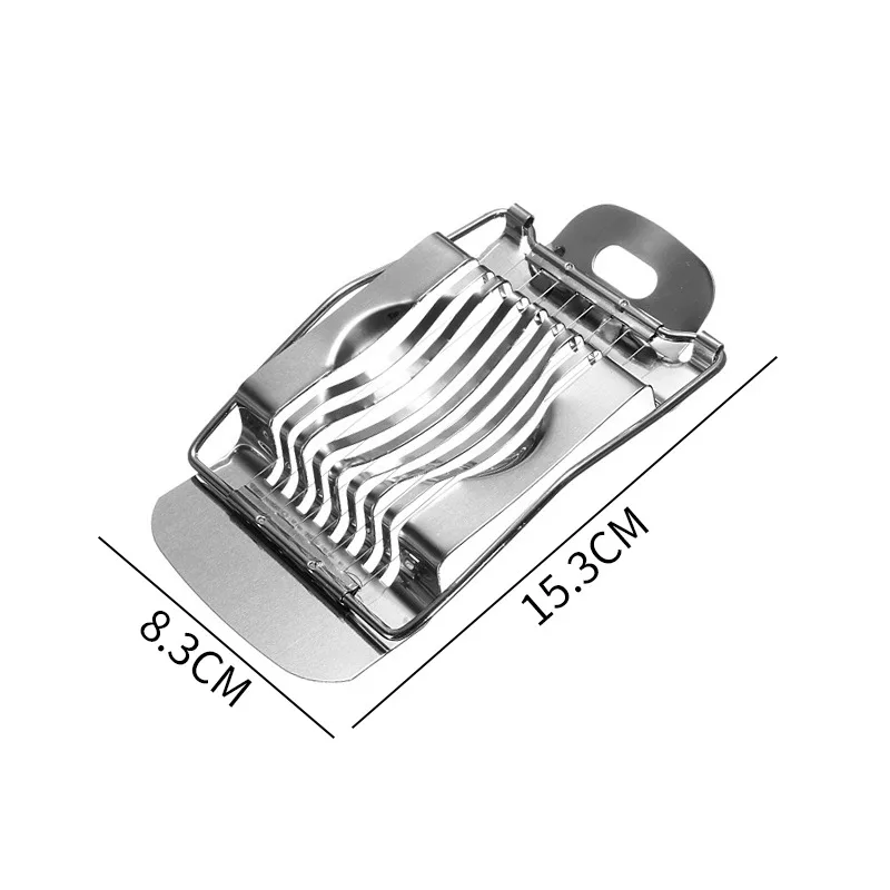 Multifunctionele roestvrijstalen eiersnijder voor hardgekookte eieren Draad eiersnijder Aluminium eiersnijder Zware snijmachine: Default Title
