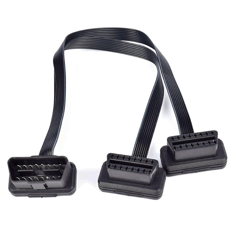 16Pin OBD2 Extension Opening Kabel Vrouwelijke Mannelijke Opening Connector Obd Ii ODB2 Auto Diagnostische Interface 30Cm 60Cm Mannelijke kabel
