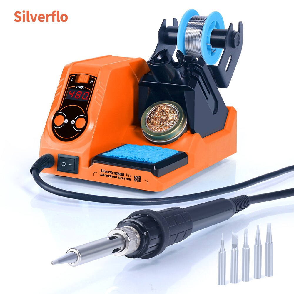 Silverflo 926portato VI saldatore elettrico stazione di saldatura digitale temperatura regolabile saldatore strumento di riparazione saldatura SMD