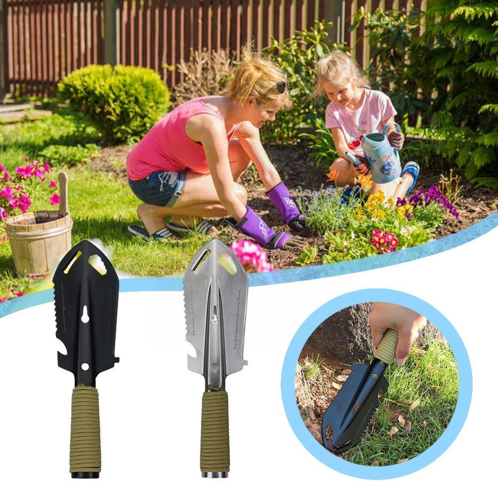 Steel Garden Shovel Spade Weeder With Sawtooth Ruler Trowel Wrench Tool Spear Knife Hex Garden Digging