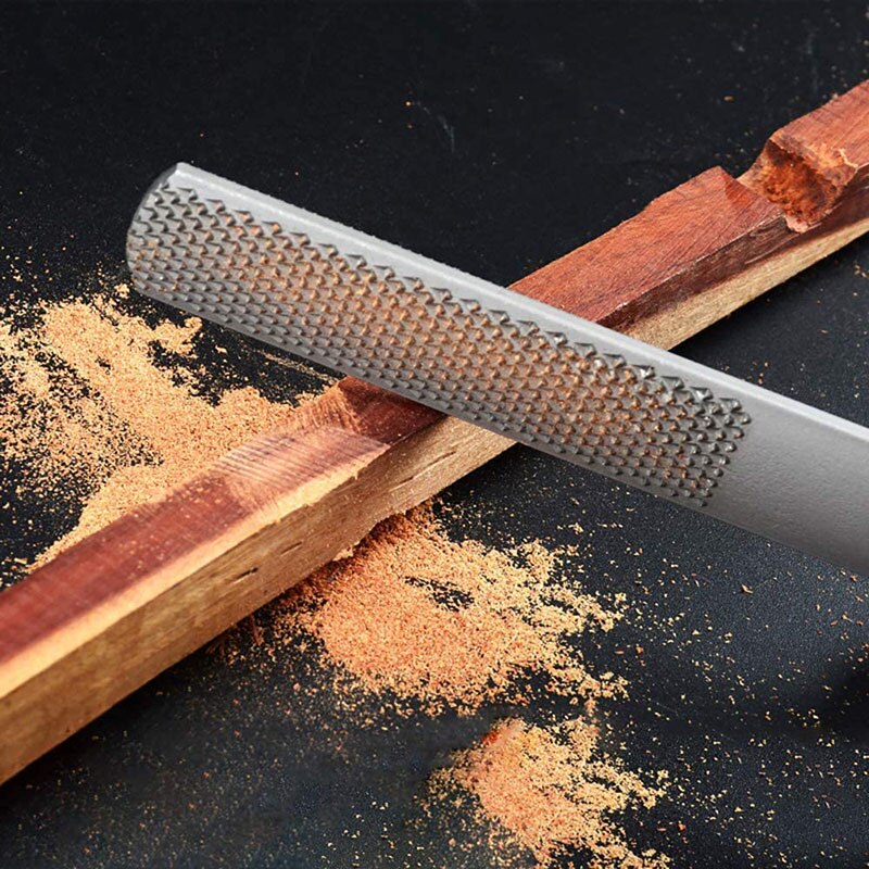 2 st 4- vägs trä rasp fil handfil och rund rasp halv rund platt trä rasp set för slipning av trä och metallverktyg