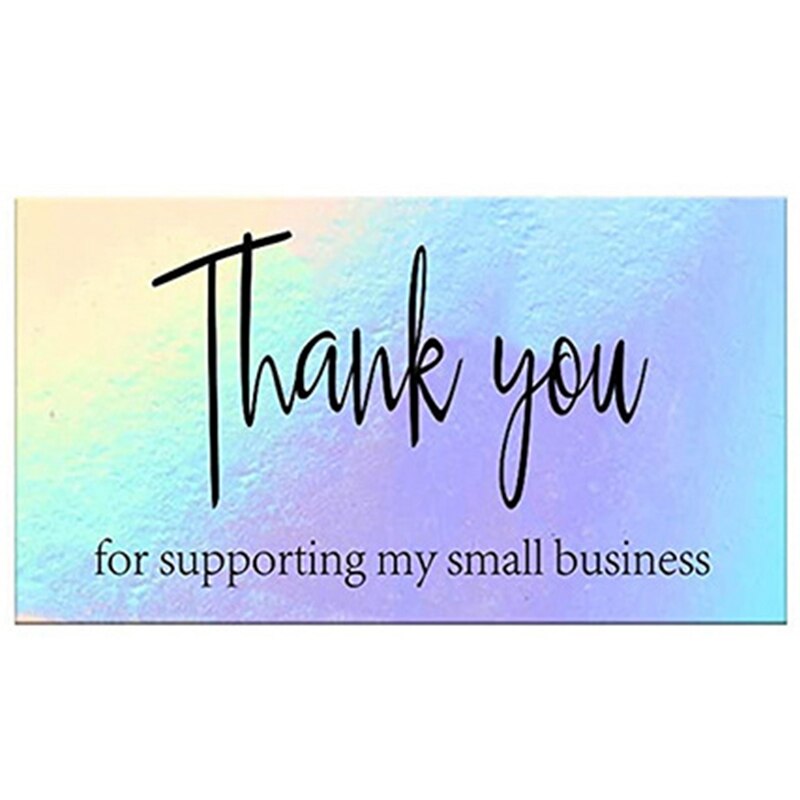50Pcs/Pack Thank You for Supporting My Small Business Cards Customer Thank You for your order Card Greeting for Party: H03