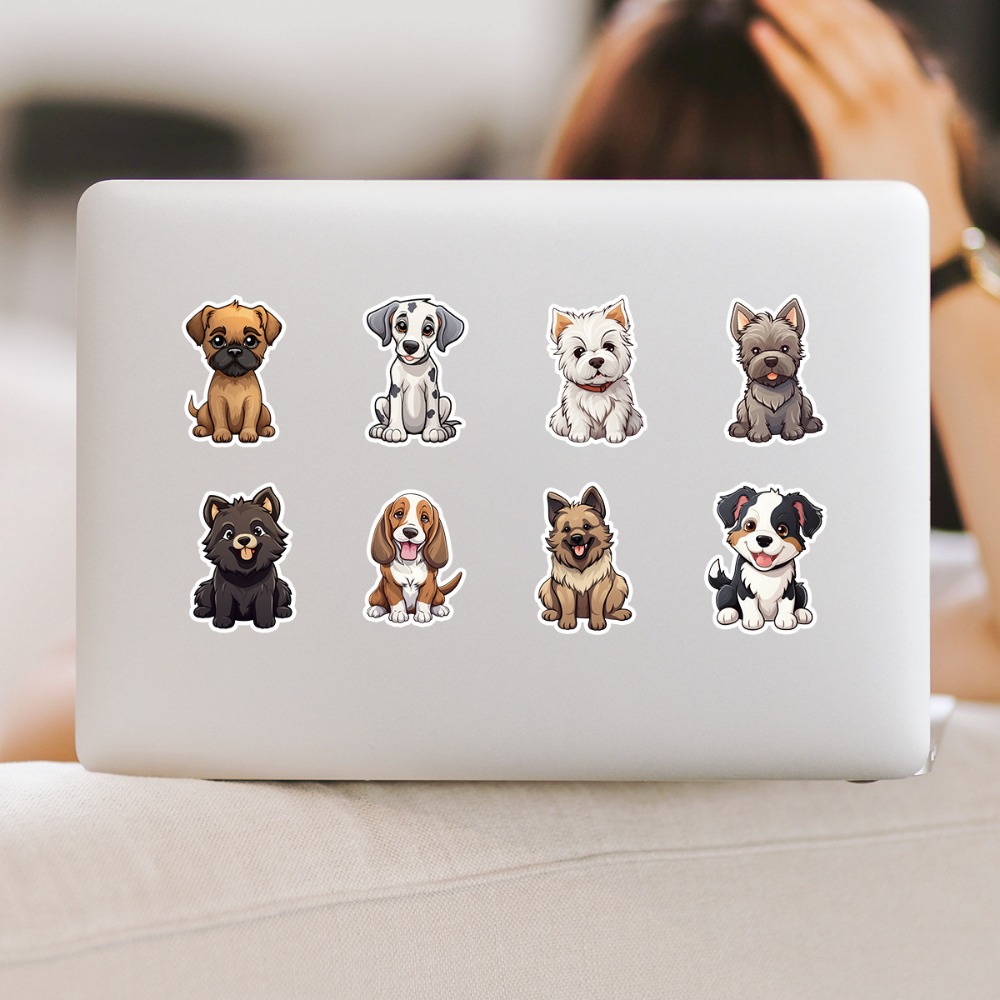 10/100Pcs Cute Puppy Dogs Stickers Dog Kawaii Pet Cartoon Animals Waterproof Stickers for DIY Laptop Phone Decoration