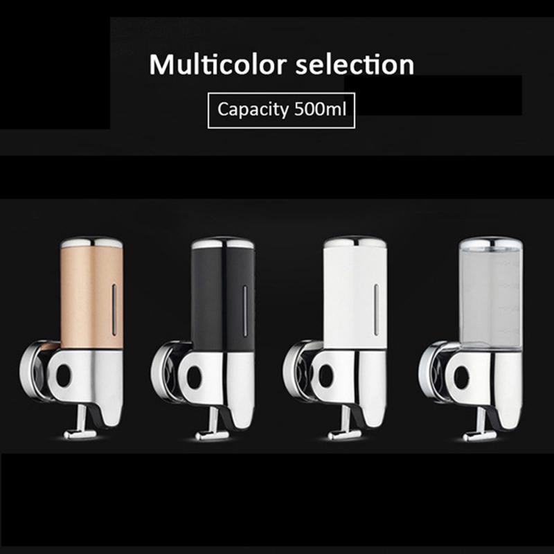 500ML łazienka plastikowy dozownik robić mydła hotelowy żel strąk prysznic mydelniczka ze stali nierdzewnej mydło robić rąk butelka naścienna zestaw łazienkowy