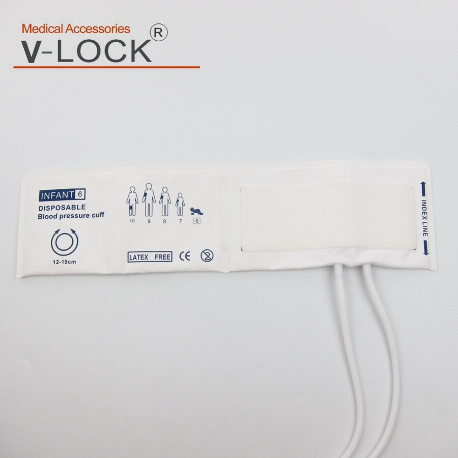 Infant disposable blood pressure cuff , two tube cuff Without TPU Bladder