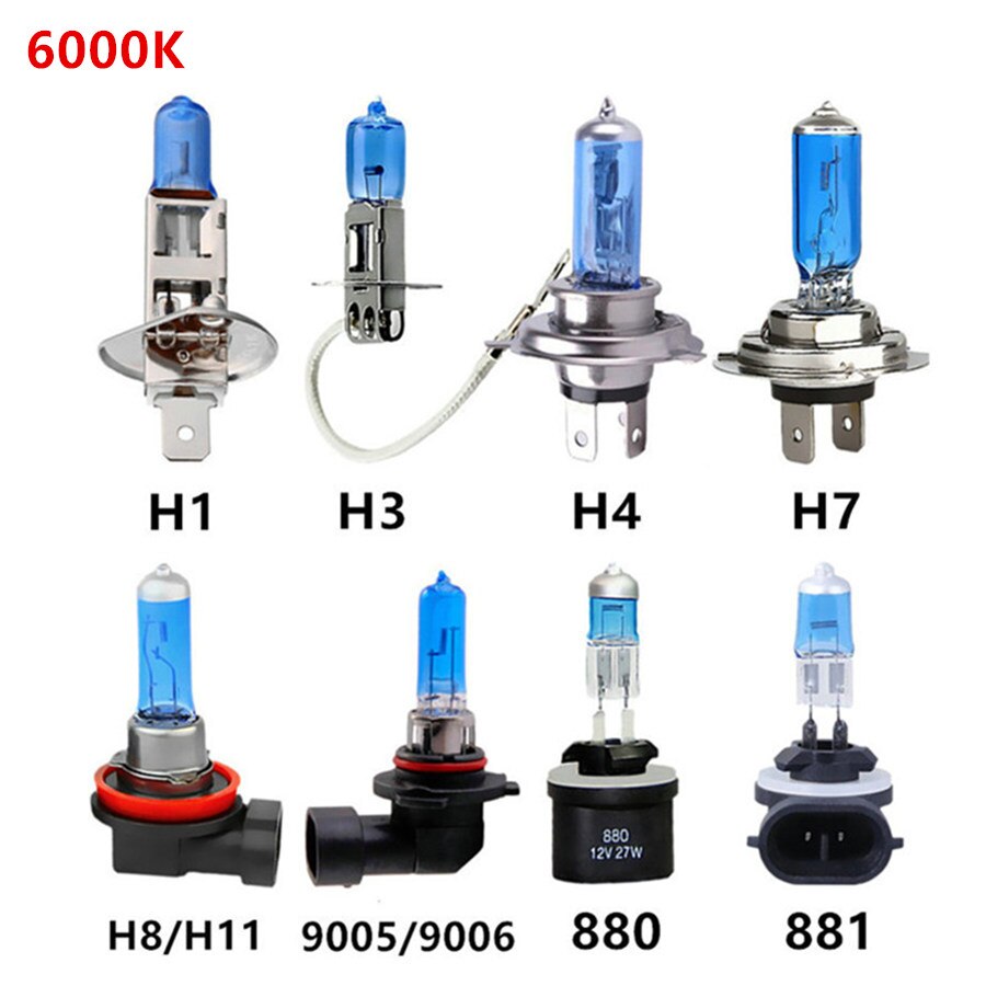 Światła samochodowe H1 H3 H4 H7 H8 H9 H11 9005 HB3 9006 HB4 samochodowa żarówka halogenowa przeciwmgielne 55W 100W 12V 4300K 6000K reflektory lampa