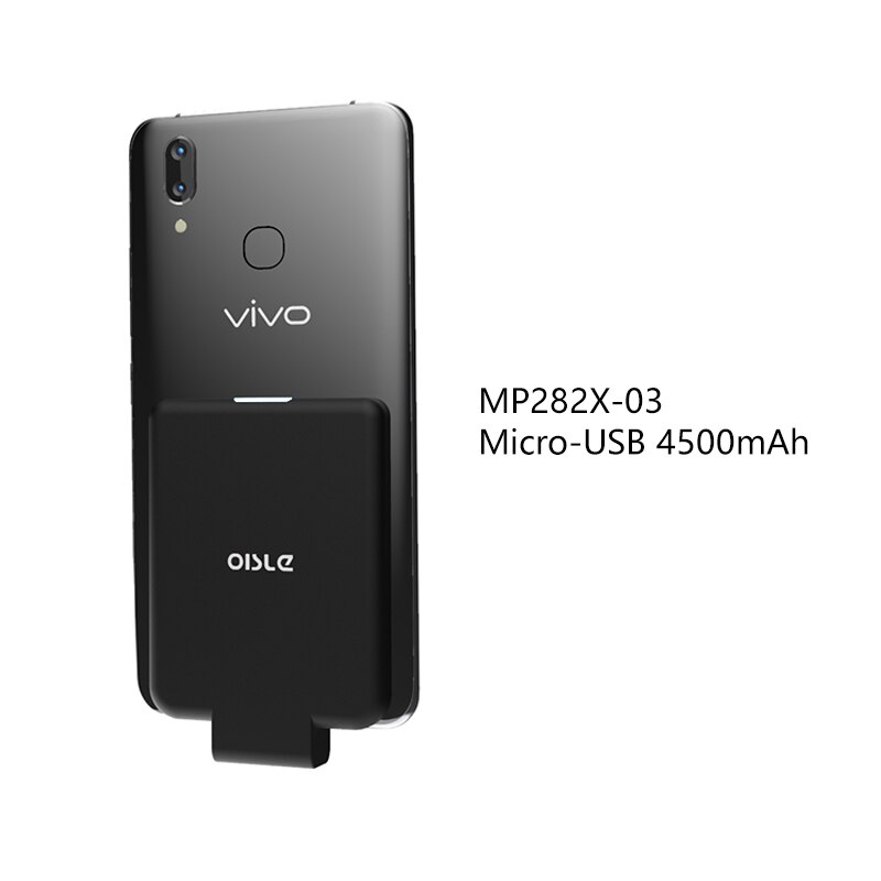 Wireless Power Bank Slim External Backup Battery Charger For iPhone 8/ Samsung S6/One plus 5/HTC Built in Qi receiver Power Case: MP282X-03 BLACK