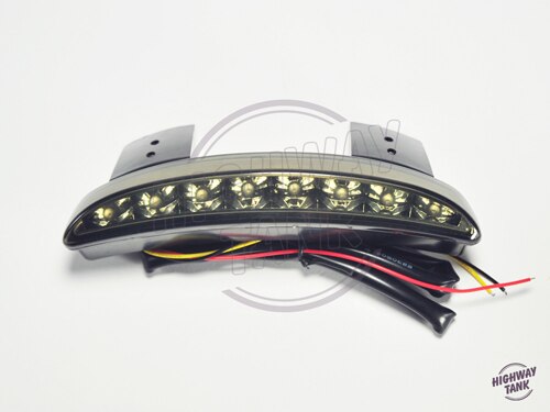 Motorrijwiel Achterlicht Achterspatbord Led Breken Stop Lamp Case Voor Harley XL883L XL883N Ijzer XL1200n Gehakte: smoke