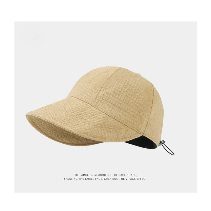 Foldable Wide Brim Hat Women Adjustable Portable Outdoor Beach Bucket Hat Summer Sun Protection Visors Fisherman Cap Panama Caps