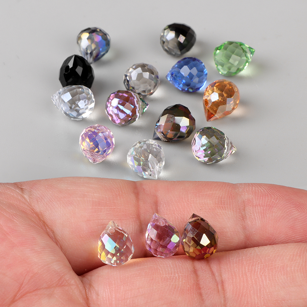 Water Crystal Beads 8x10mm AB Austrian Rhinestone Faceted Loose Spacer Glass Bead For Jewelry Making Handmade Supplies