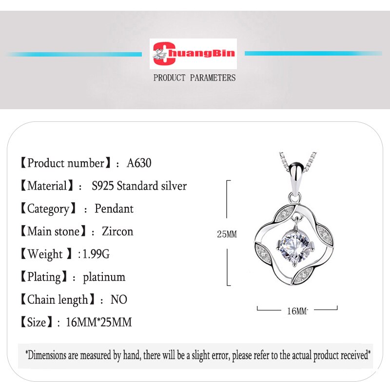 Genuine S925 sterling silver Women's Cute pendants zircon Korean micro-set pendants jewelry