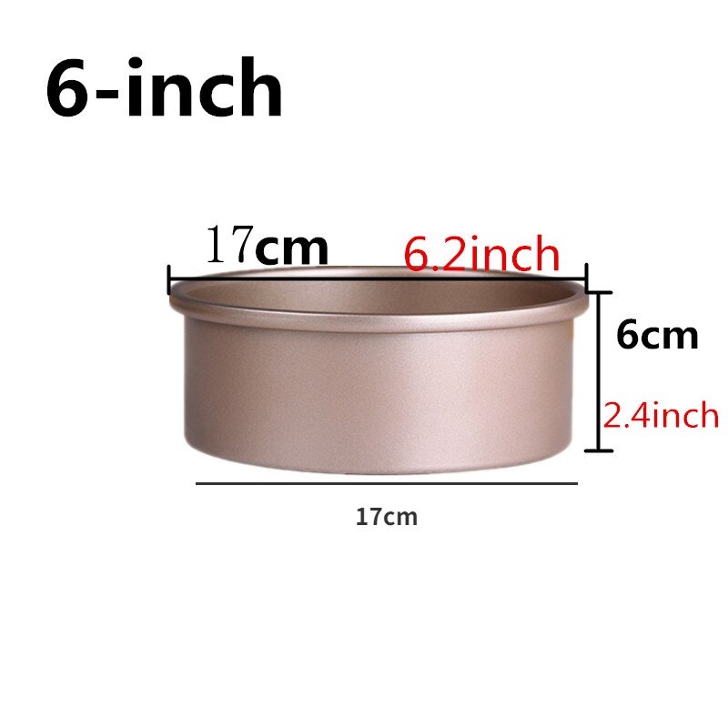 Round Cheese cake Pan 6-Inch &amp; 8-Inch &amp; 10-Inch cylinder-shaped with Removable Bottom Non-Stick Bakeware Cake mold Cake mould: 6-inch