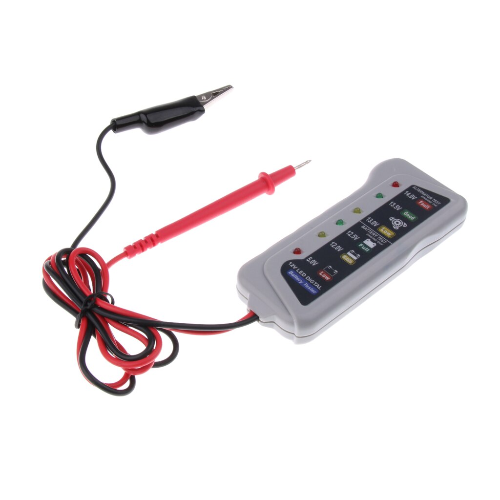 Bil lastbil 12v 6- led digital batteri tester voltmeter generator analysator