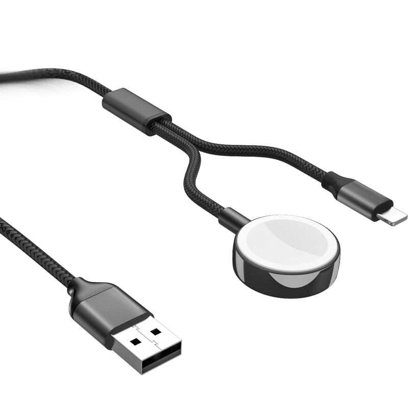 Neue 2 in 1 Magnetische Drahtlose Ladegerät für Apple Uhr 1/2/3/4/5 mit Blitz Ladegerät Kabel WL03