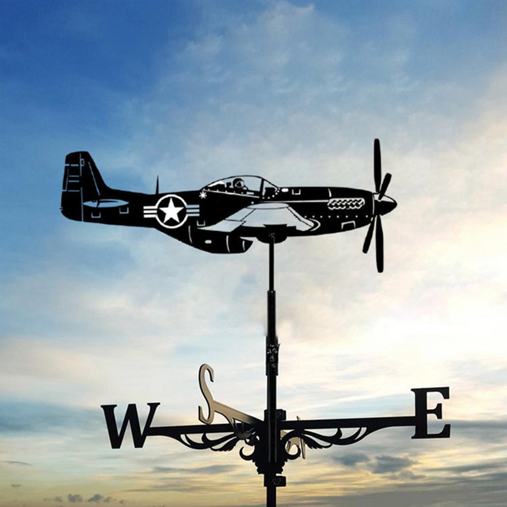 Iron Weather Vane, Garden Ornament Wind Vane, Retro Wind Direction Craft Yard Decor, UV Resistant Metal Weather Vane