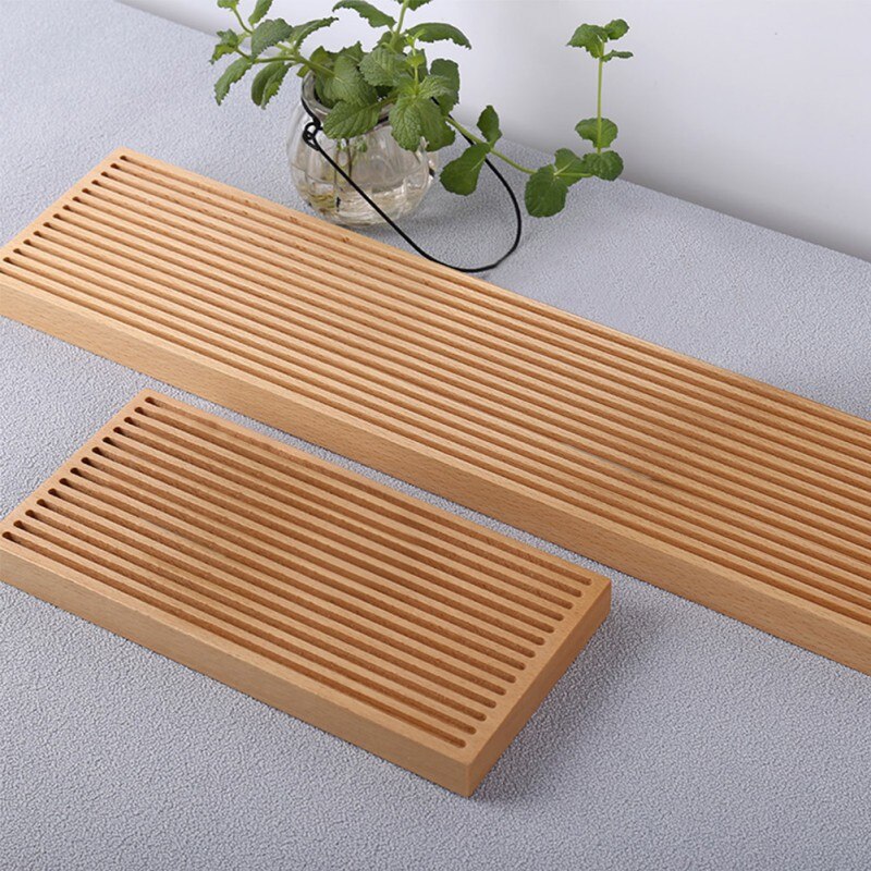 Tea Tray Solid Wood Modern Simple Japanese SStyle Water Storage Tea Table Flat Carved Log Tea Set Wooden Tray