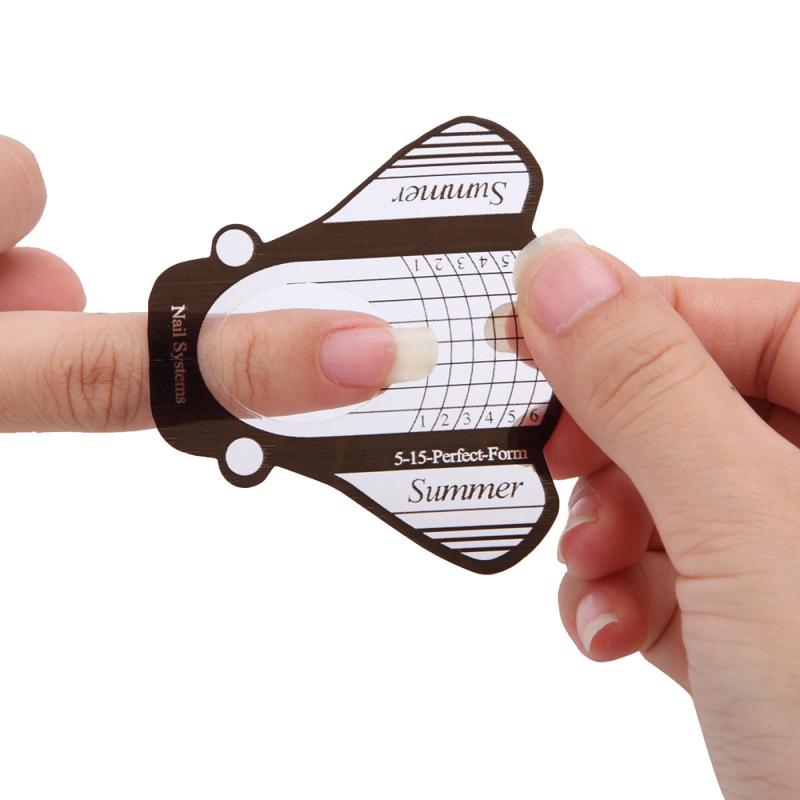 100pcs Nail Form Transparent Nail Art French Acrylic UV Gel Tips Extension Sticker Builder Form Guide Stencil Manicure Tools