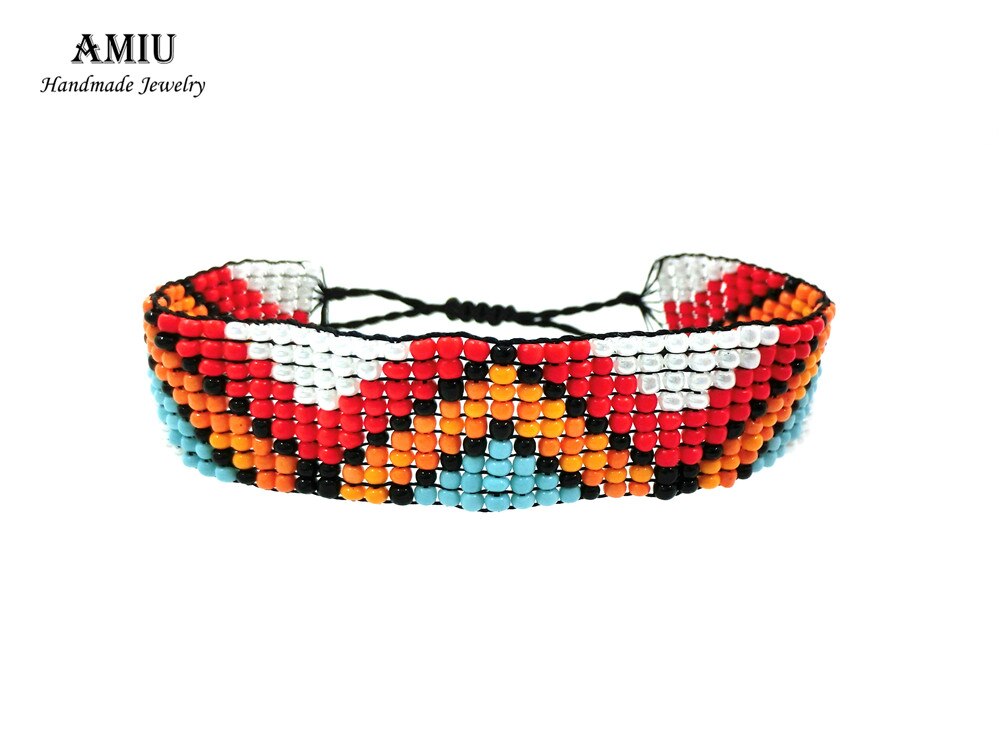 AMIU Handgemachte Freundschaft Armband Böhmen Stil Hippie Armband Seil Beliebte String Samen Perlen Armbänder Für Frauen Männer Weihnachten