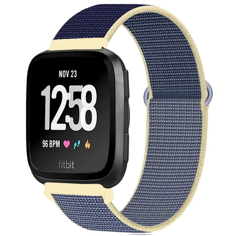 Correa tejida de nailon para Fitbit Versa/Lite/Versa2, repuesto de reloj inteligente, pulsera deportiva, Fitbit Versa 2: Alaskan Blue