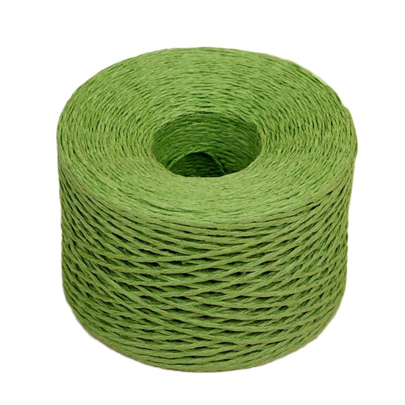 200m papir reb dekorative farvet papir wire bifilar raffia papir ledning til diy emballage håndværk diy håndlavet tilbehør: Grøn