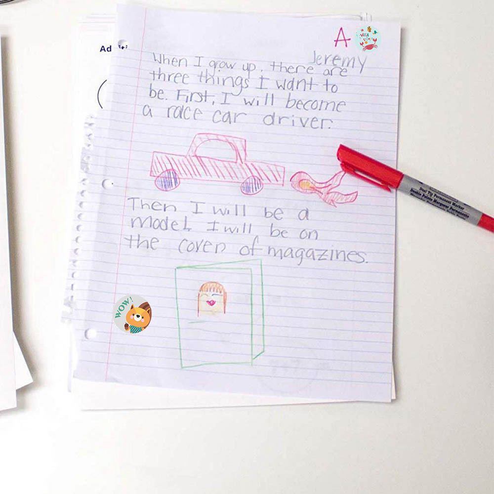 Circle Stickers Children Reward Stickers Cute Papeleria Sticker for Notebooks Diary Scrapbooking Decoration Aesthetic