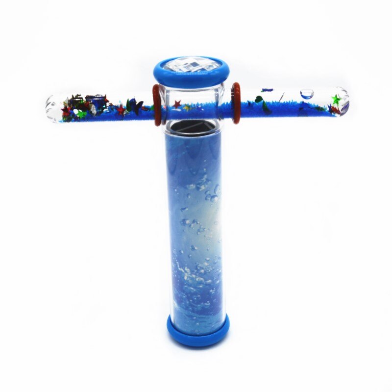Fantastische Angebot Nette Lustige Bunte Kaleidoskop für freundlicher Flüssigkeit Fantasie funkeln Wunder Zauberstab Kreuz bilden: Blau Meer Karosserie