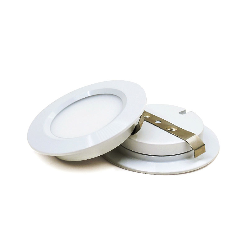 Mini Spot Lumineux LED Ultra-Mince Encastrable pour le Plafond, Idéal pour un Salon, une Maison ou un Hôtel, 14mm, 3/5/7W, 12V, 2 Pouces, D55 mm: WHITE / 7w / Gris clair