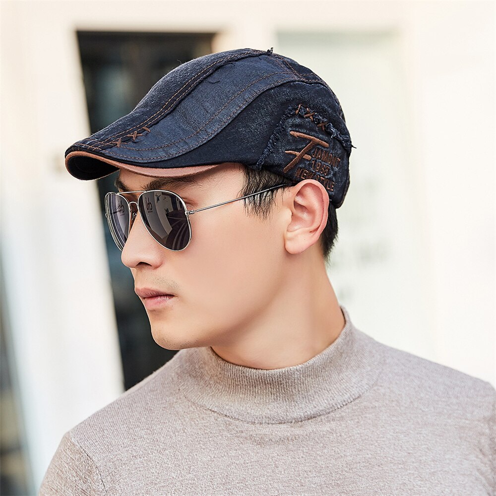 Tohuiyan klassisk newsboy kasket til mænd vintage bomuld gatsby kasketter afslappet bager dreng hat kvinder boinas duckbill cabbie hatte