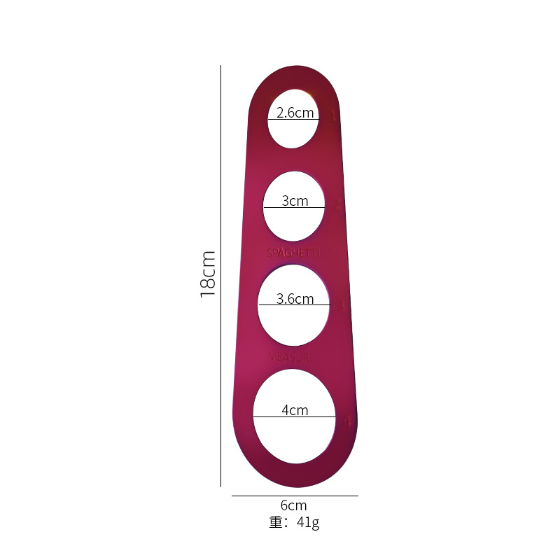 Edelstahl Spaghetti Measurer Pasta Maßnahme Koch Küchen utensilien Werkzeuge Nudel 4 Loch Messung Portion kontrolle: Lila