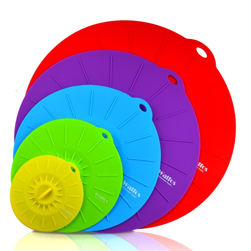 Walfos zoals te zien op tv set  of 5 siliconen deksel kookpot deksel magnetron kom pan deksel deksel siliconen pot deksel kookgerei: Walfos 5 stuks
