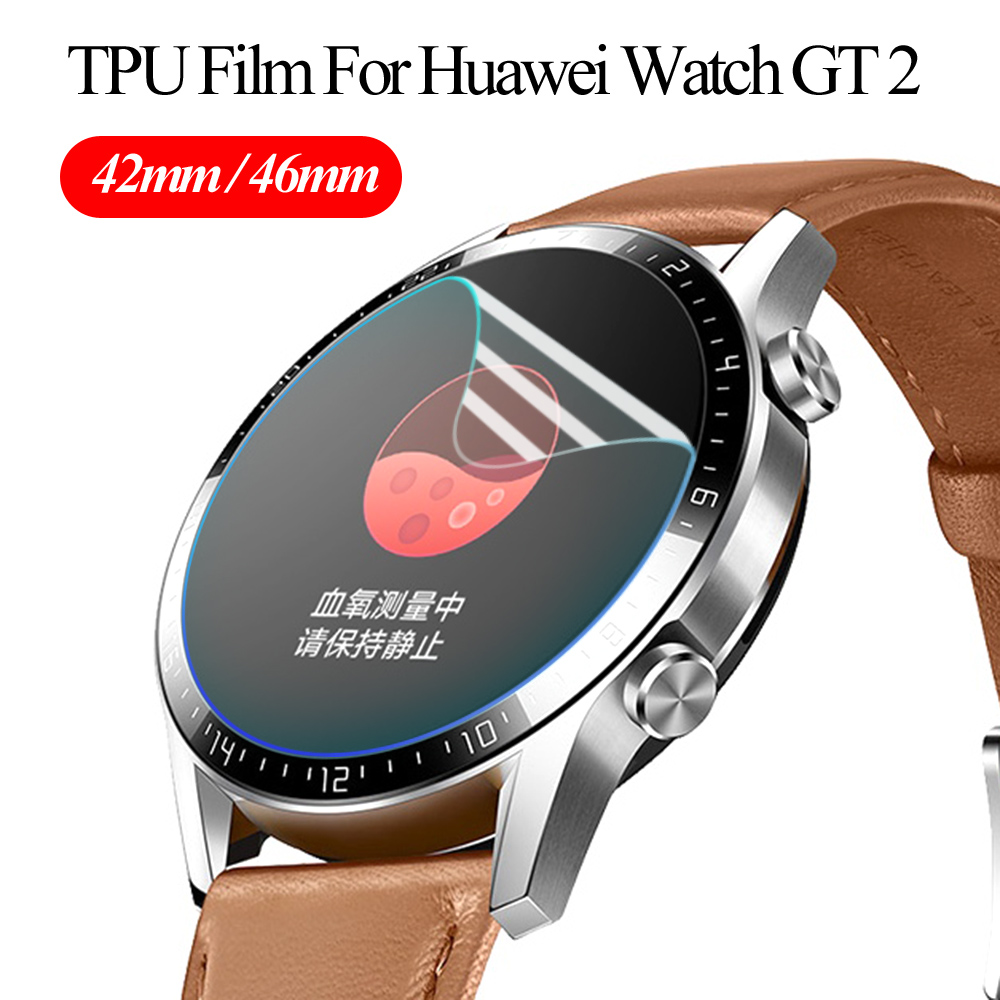 Protecteur d'écran pour Huawei Watch GT 2, Film de protection en Hydrogel TPU souple, 1 pièce/2 pièces, 42mm 46mm, pour montre intelligente,