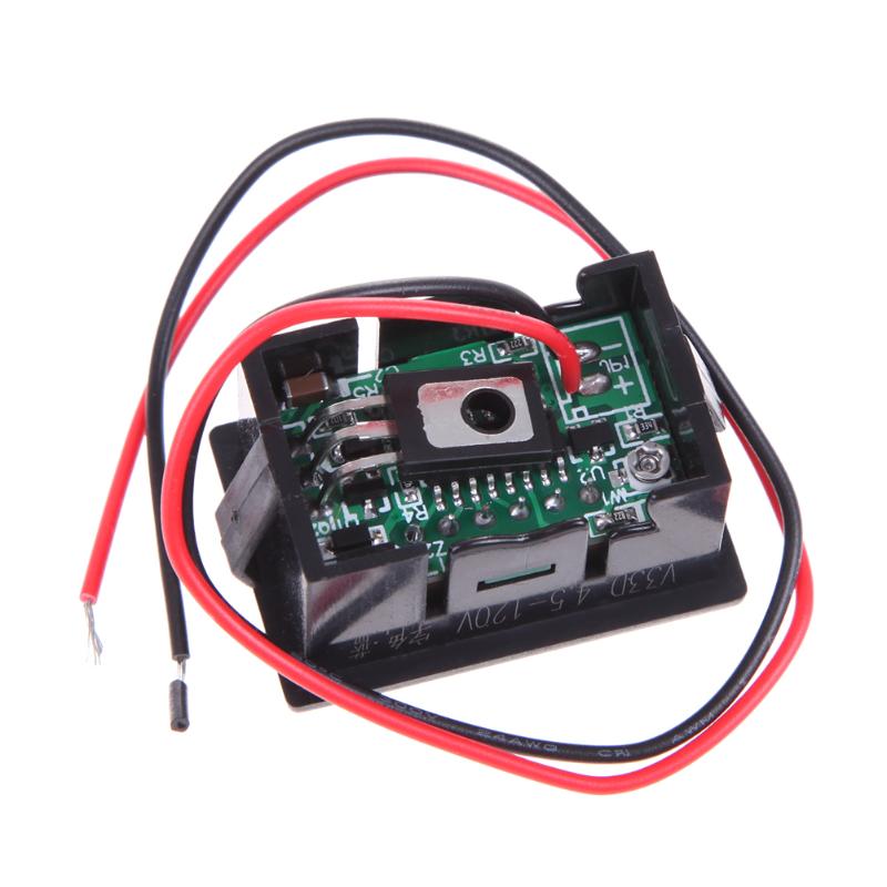 0.36 "  dc4.5-120v led bil digitalt display panel voltmeter voltmeter auto for 36v 48v bil motorsykkel auto voltmeter