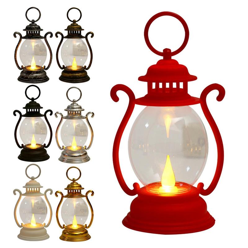 Linterna LED Vintage con llama parpadeante, linterna de mesa clásica para interiores, decoración de Patio, linternas decorativas con batería